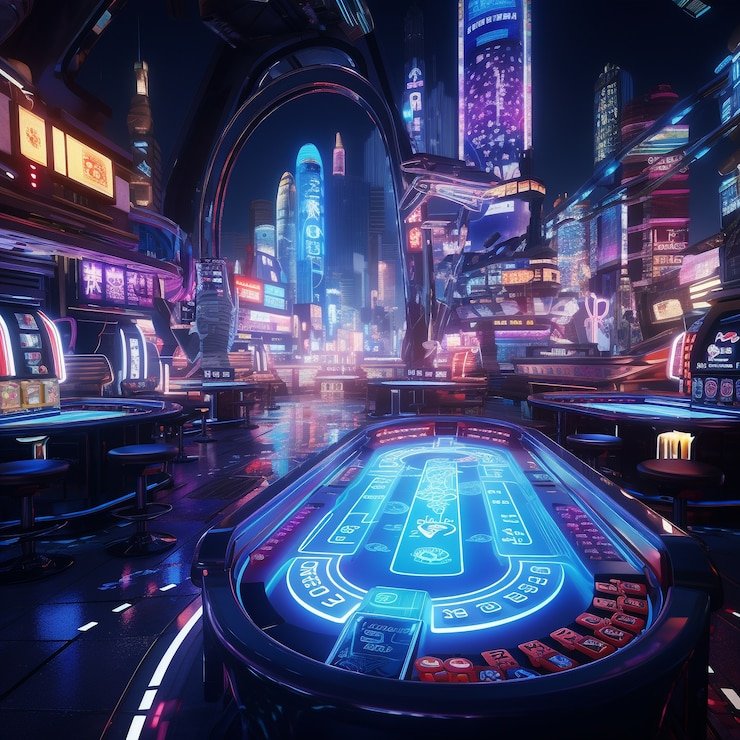 Tampilan kartu dealer dan tabel pembayaran Lightning Baccarat